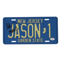 Ari Lehman Signed "Friday the 13th" New Jersey License Plate Inscribed "Jason 1" (JSA) at PristineAuction.com