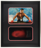 Mike Tyson Signed Boxing Glove Shadowbox Display (JSA & Tyson) at PristineAuction.com