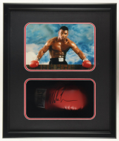 Mike Tyson Signed Boxing Glove Shadowbox Display (JSA & Tyson) at PristineAuction.com