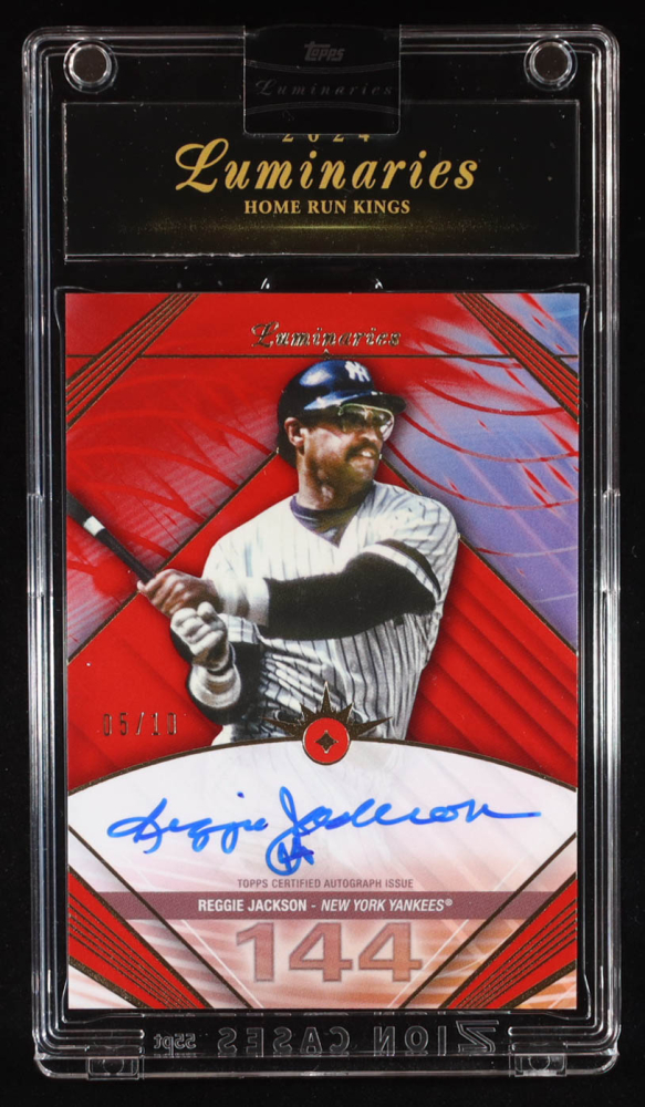 Reggie Jackson 2024 Topps Luminaries Home Run Kings Autographs Red #HRKRJ1 #05/10