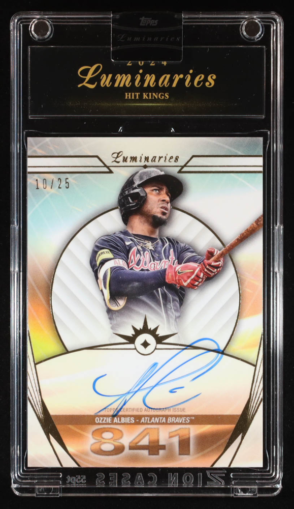 Ozzie Albies 2024 Topps Luminaries Hit Kings Autographs #HKOA #10/25