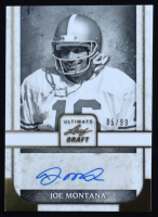 Joe Montana 2022 Leaf Ultimate Draft Portrait Autographs Gold #PAJM1 #85/99 at PristineAuction.com