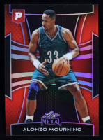 Alonzo Mourning Leaf Metal Pristine Prismatic Red Pre-Production Proof #NNO #1/1 at PristineAuction.com