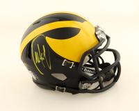 Mike Sainristil Signed Michigan Wolverines Speed Mini Helmet (Playball Ink) at PristineAuction.com