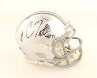 Carnell Tate Signed Ohio State Buckeyes Speed Mini Helmet (Playball Ink) at PristineAuction.com