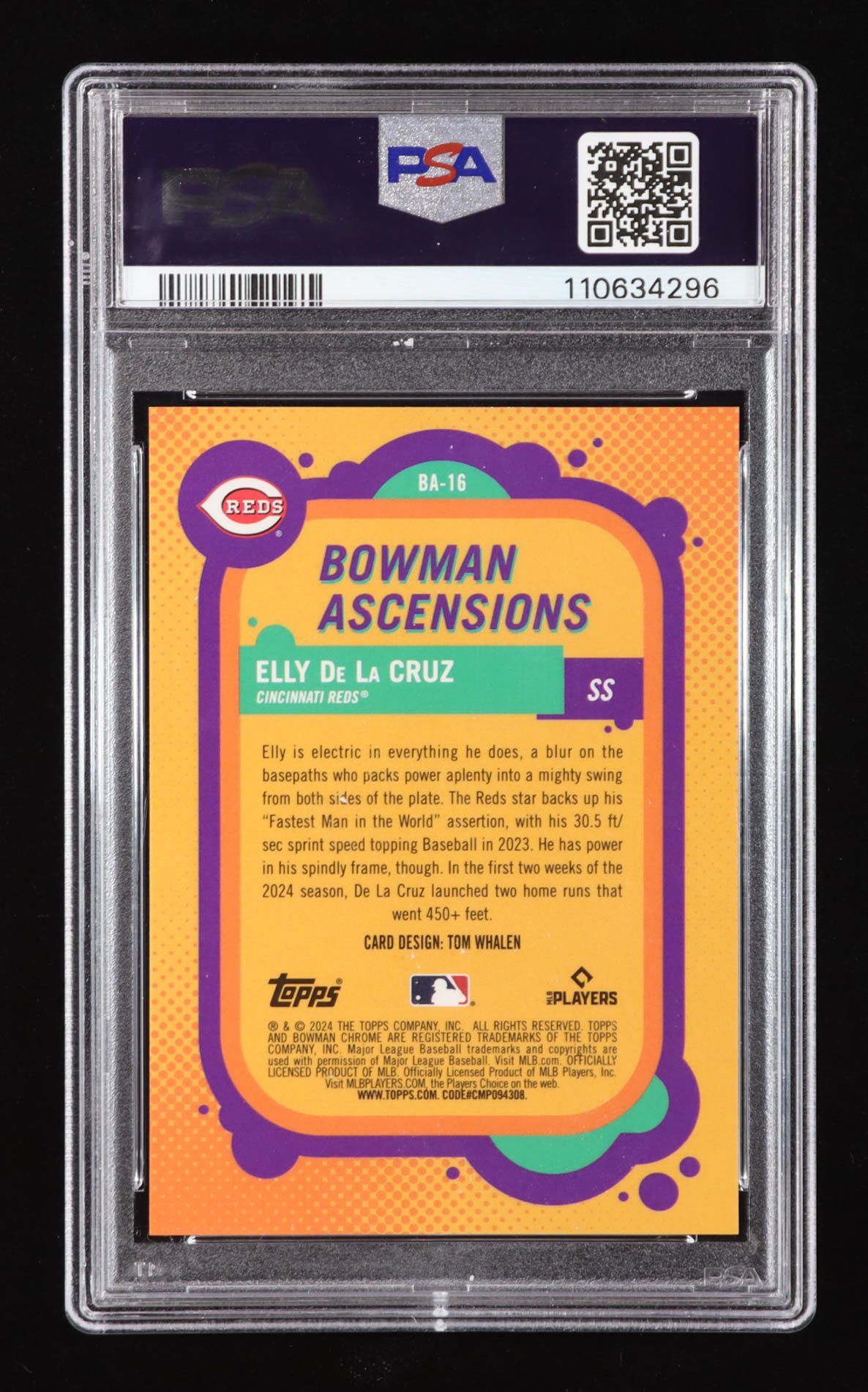 Elly De La Cruz 2024 Bowman Chrome Mega Box Bowman Ascensions #BA16 RC (PSA 10) at PristineAuction.com Elly De La Cruz 2024 Bowman Chrome Mega Box Bowman Ascensions #BA16 RC (PSA 10) at PristineAuction.com