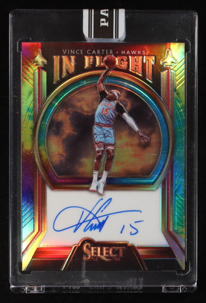 Vince Carter 2019-20 Select In Flight Signatures Prizms Black #24 #1/1