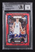Reed Sheppard Signed 2023-24 Panini Prizm Draft Picks Prizms Red Wave #21 (BGS | Auto Grade 10) at PristineAuction.com