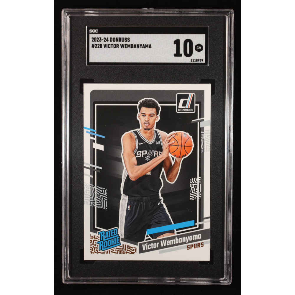 Victor Wembanyama 2023-24 Donruss #220 RR RC (SGC 10) at PristineAuction.com