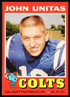 Johnny Unitas Signed 1971 Topps #1 Jumbo Card at PristineAuction.com