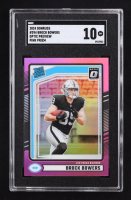Brock Bowers 2024 Donruss Optic Preview Pink Prizm RR #394 RC (SGC 10) at PristineAuction.com