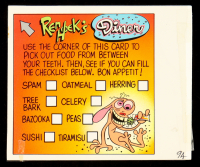 The Ren & Stimpy Show "Ren Hoek's Diner" Two-Piece Animation Serigraph Cel at PristineAuction.com
