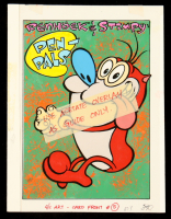 The Ren & Stimpy Show "Ren Hoek & Stimpy Pen-Pals" Two-Piece Animation Serigraph Cel at PristineAuction.com