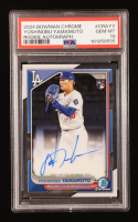 Yoshinobu Yamamoto 2024 Bowman Chrome Rookie Autographs #CRAYY RC (PSA 10) at PristineAuction.com