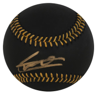 Vladimir Guerrero Jr. Signed OML Black Leather Baseball (JSA) at PristineAuction.com