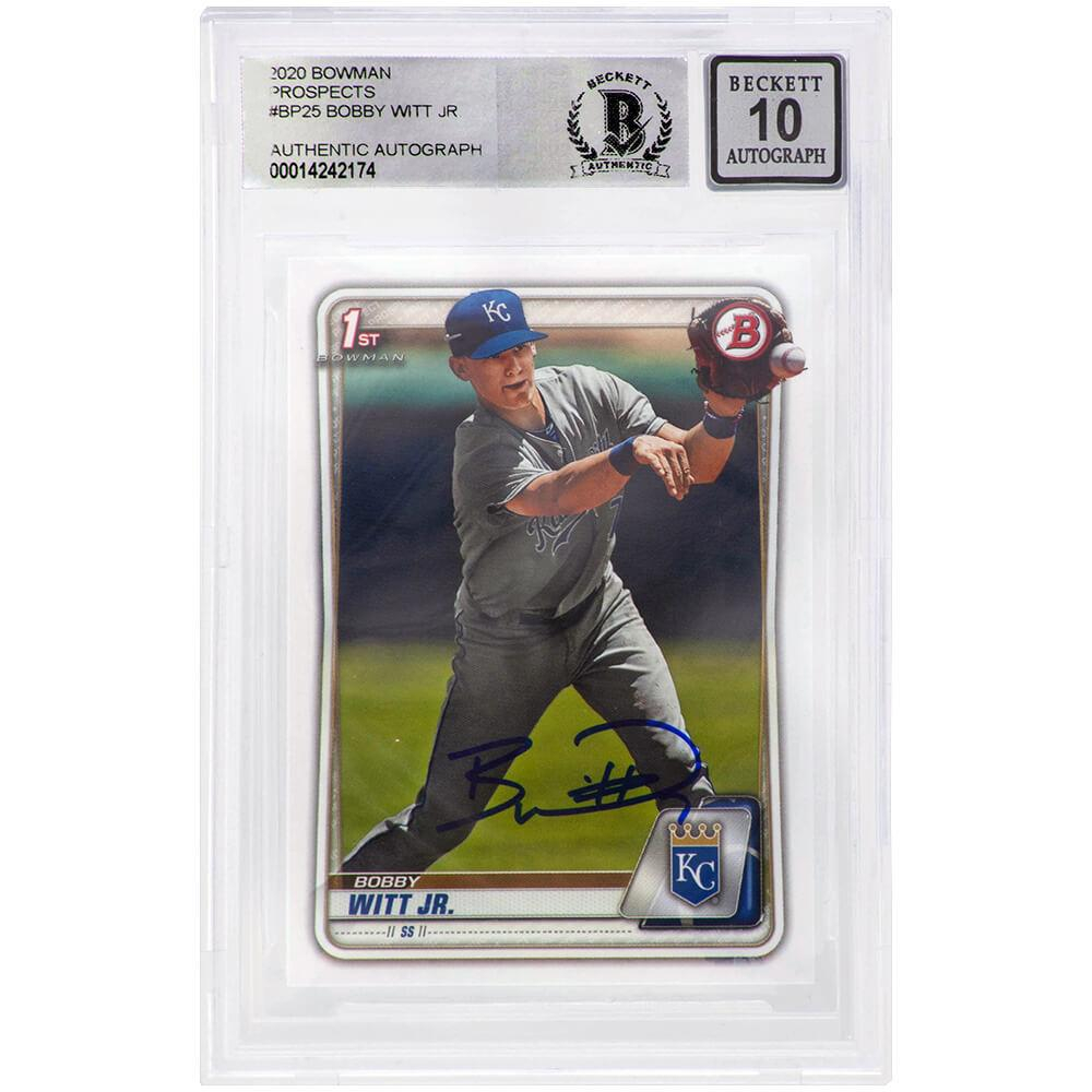 Bobby Witt Jr. Signed 2020 Bowman Prospects #BP25 RC (Beckett ...
