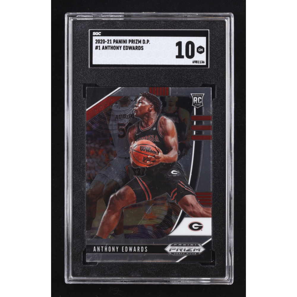 Anthony Edwards 2020-21 Panini Prizm Draft Picks #1 RC (SGC 10) at PristineAuction.com