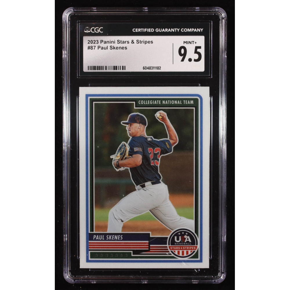 Paul Skenes 2023 Panini Stars and Stripes USA Stripes #87 RC (CGC 9.5) at PristineAuction.com