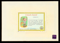 1986 Topps Garbage Pail Kids "Conceit Award" Giant Paste-Up Art at PristineAuction.com