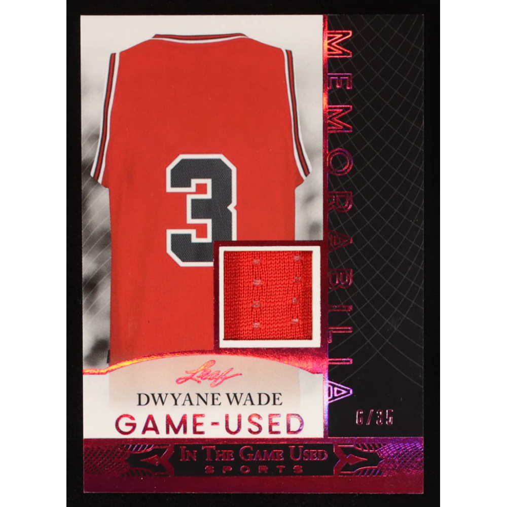 Dwyane Wade 2024 Leaf ITG Used Sports Game-Used Memorabilia Pink #GUM13 #6/35 at PristineAuction.com