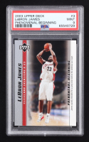 LeBron James 2003-04 Upper Deck Phenomenal Beginning LeBron James #3 RC (PSA 9) at PristineAuction.com