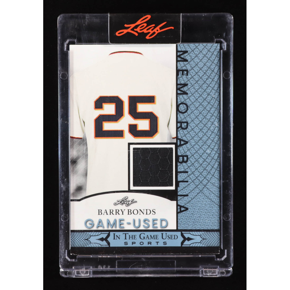 Barry Bonds 2024 Leaf In The Sports Game Used Game-Used Memorabilia Blue #GUM-9 at PristineAuction.com