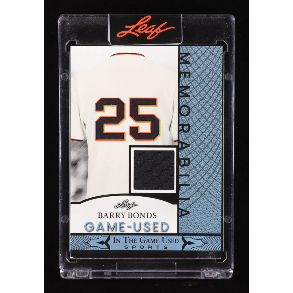 Barry Bonds 2024 Leaf In The Sports Game Used Game-Used Memorabilia Blue #GUM-9 at PristineAuction.com