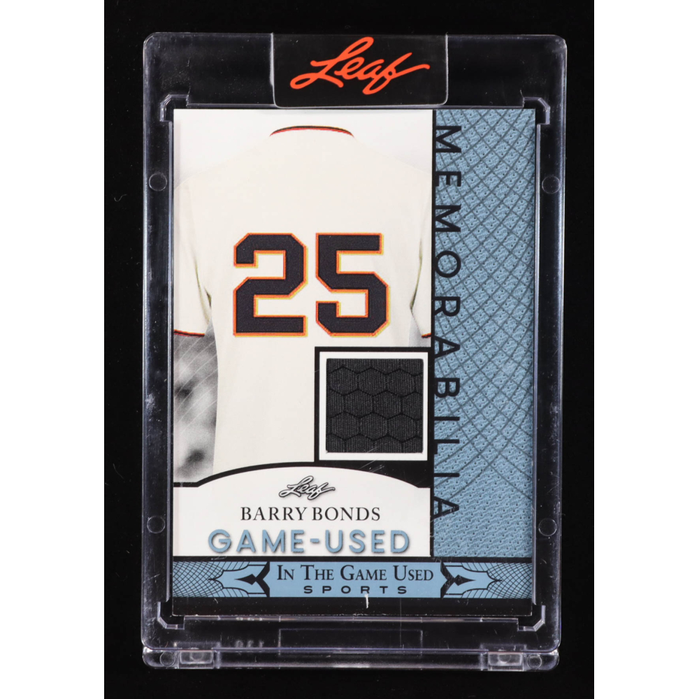 Barry Bonds 2024 Leaf In The Sports Game Used Game-Used Memorabilia Blue #GUM-9 at PristineAuction.com