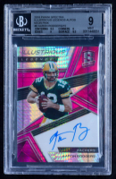 Aaron Rodgers 2018 Panini Spectra Illustrious Legends Autographs Neon Pink #8 #14/15 (BGS 9) at PristineAuction.com