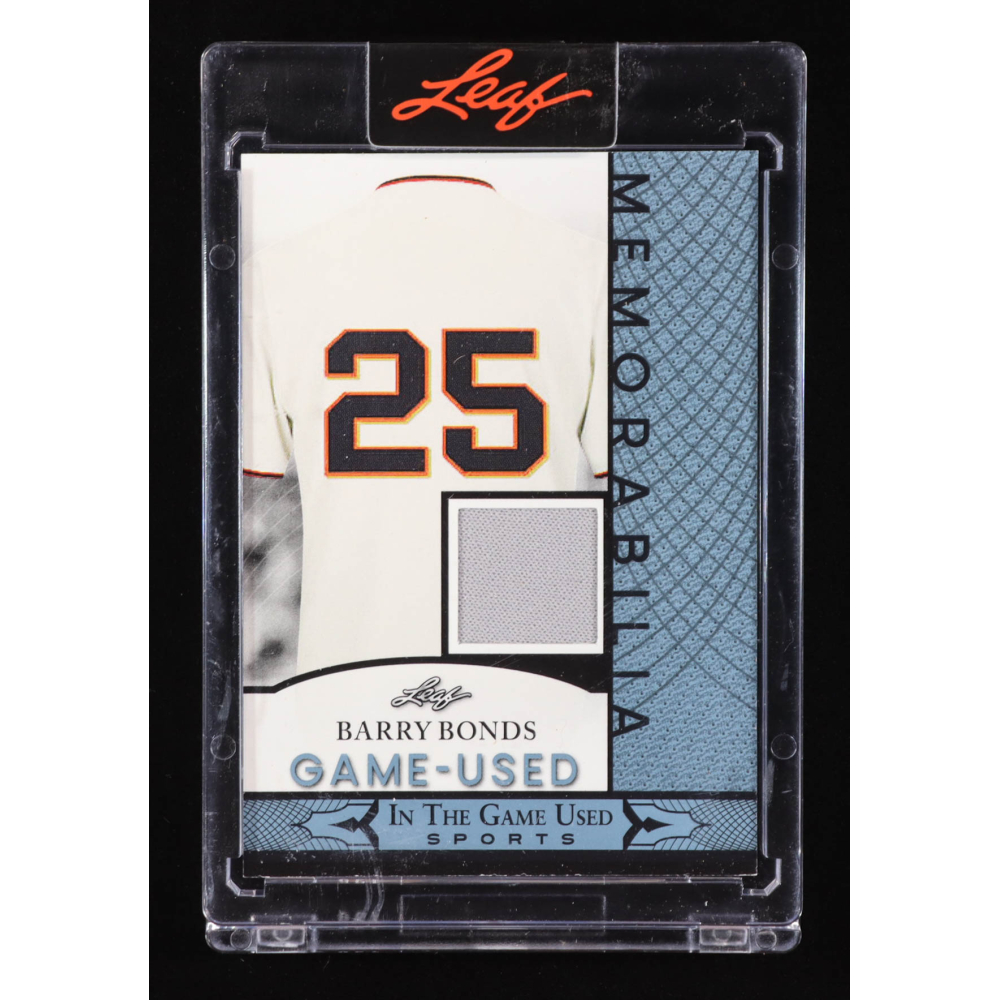 Barry Bonds 2024 Leaf In The Sports Game Used Game-Used Memorabilia Blue #GUM-9 at PristineAuction.com