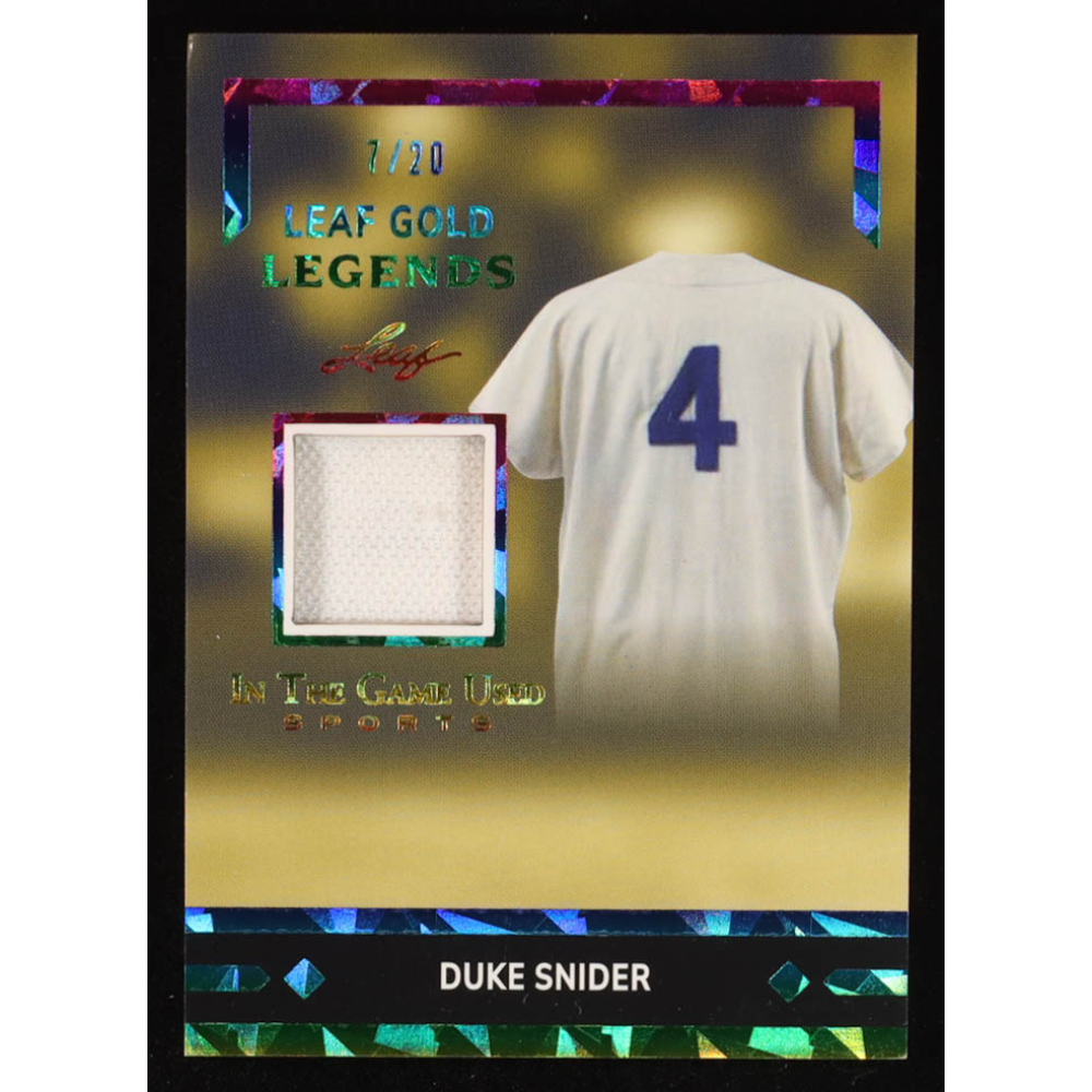 Duke Snider 2024 Leaf ITG Used Sports Leaf Gold Legends Rainbow Crystal #LGL7 #7/20 at PristineAuction.com