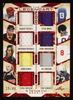 Albert Pujols / Steve Nash / Raymond Bourque / Fran Tarkenton / Ronaldinho / Joe Morgan / Clyde Drexler / Tony Dorsett 2022 Leaf ITG Used Sports The Legendary 200 Spectrum Red #L18 #15/45 at PristineAuction.com