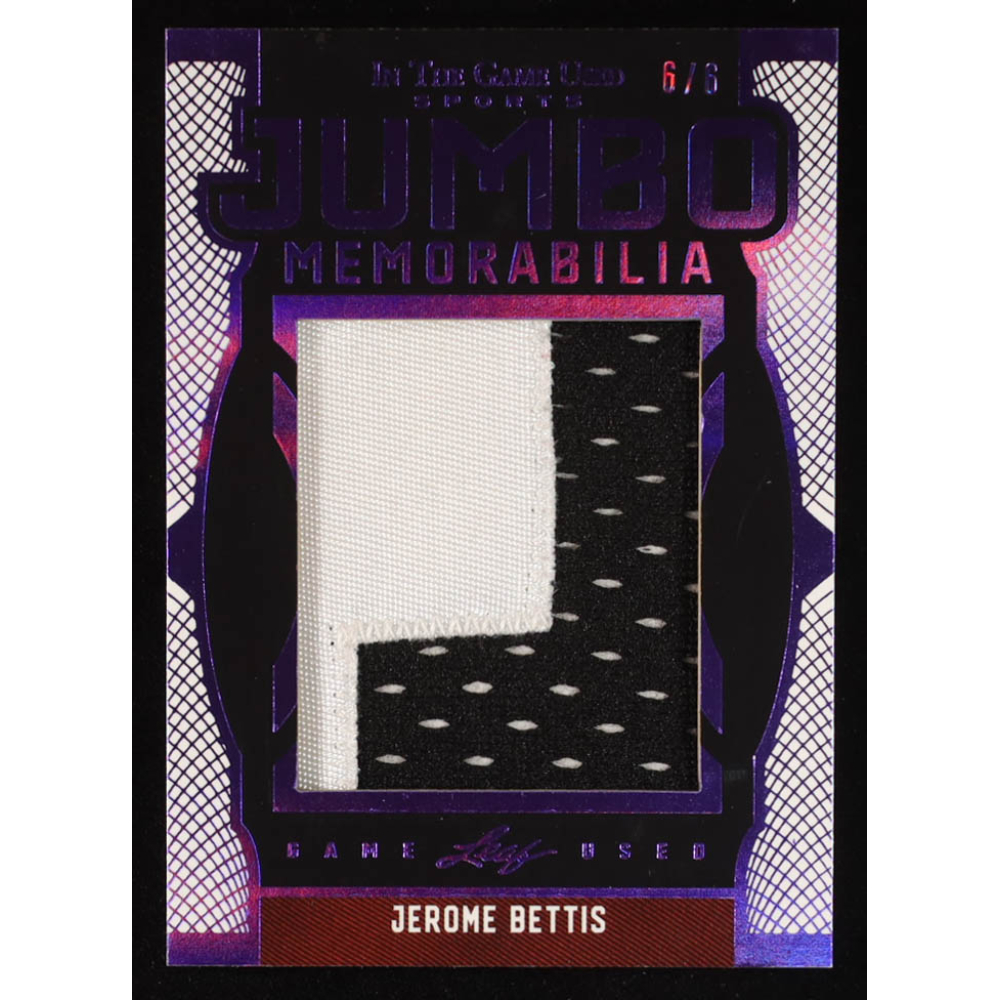 Jerome Bettis 2024 Leaf ITG Used Sports Jumbo Memorabilia Purple #JM20 #6/6 at PristineAuction.com