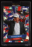 Donald Trump 2024 Wild Card Alumination Comix GOP! Crystal Silver #ACBLGDT4 #6/7 at PristineAuction.com