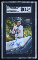 Chipper Jones 2023 Topps Chrome Black Autographs Gold Mini Diamond Refractors #CBACJ #27/50 (SGC 10) at PristineAuction.com