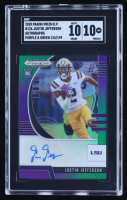 Justin Jefferson 2020 Panini Prizm Draft Picks Autograph Prizms Purple and Green #126 #124/199 RC (SGC 10) at PristineAuction.com