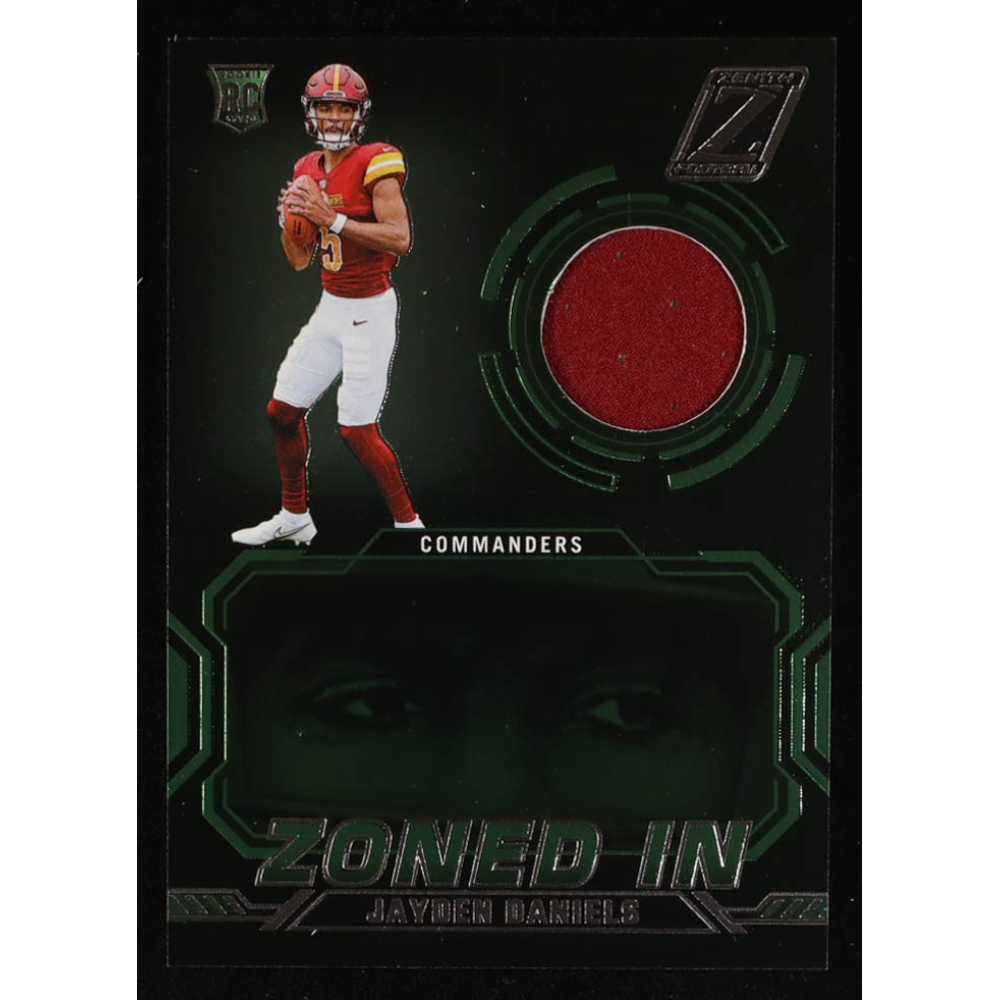 Jayden Daniels 2024 Zenith Zoned In Jerseys #3 RC at PristineAuction.com