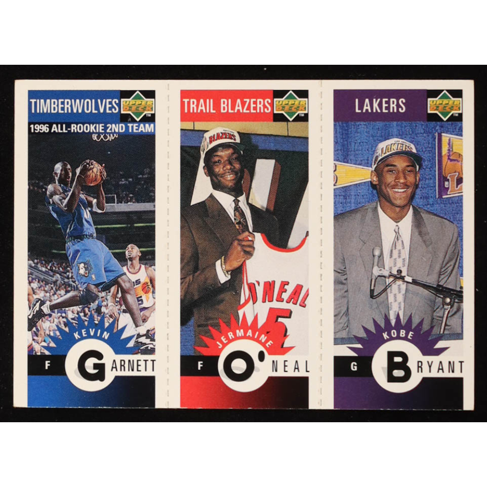 Kobe Bryant / Jermaine O'Neal / Kevin Garnett 1996-97 Collector's Choice Mini-Cards #M129 RC at PristineAuction.com