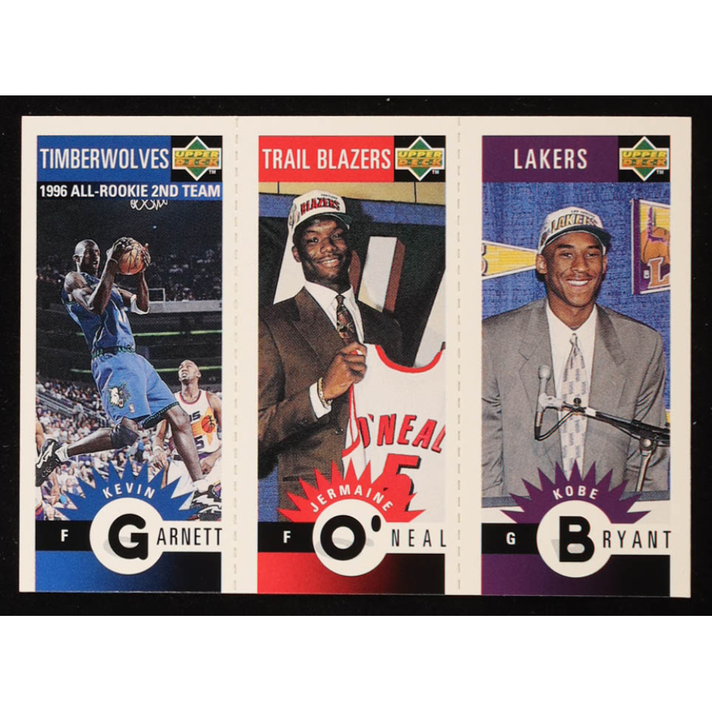 Kobe Bryant / Jermaine O'Neal / Kevin Garnett 1996-97 Collector's Choice Mini-Cards #M129 RC at PristineAuction.com