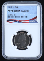 1990-S Washington Quarter (NGC PF70 Ultra Cameo) at PristineAuction.com
