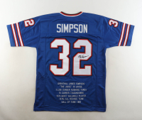 O.J. Simpson Signed Career Highlight Stat Jersey (JSA) at PristineAuction.com