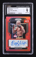 Jose Aldo 2022 Panini Prizm UFC Signatures Prizms Red #SGJAD EXCH #34/99 (CGC 9 | Autograph Graded CGC 10) at PristineAuction.com