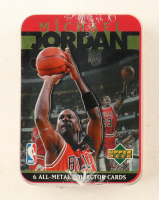 Michael Jordan 1996 Upper Deck All-Metal Collector's Tin With (6) Cards at PristineAuction.com