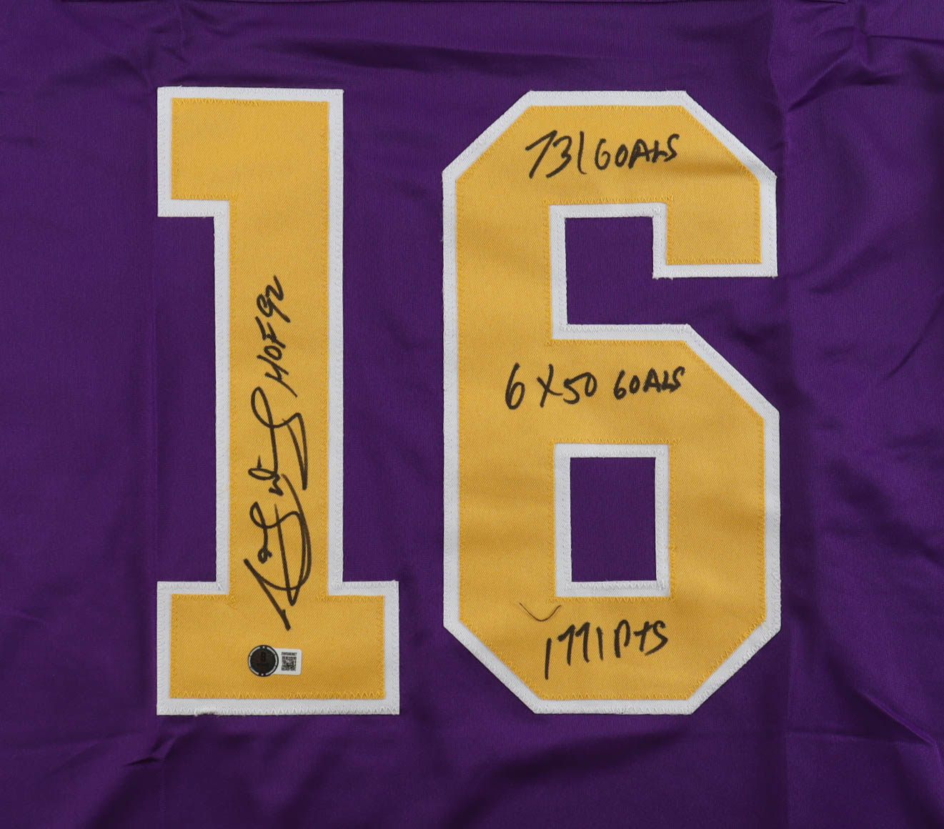 Marcel Dionne Signed Jersey Inscribed "HOF 92", "731 Goals", "6x 50 Goals", & 1771 PTS" (Beckett) at PristineAuction.com Marcel Dionne Signed Jersey Inscribed "HOF 92", "731 Goals", "6x 50 Goals", & 1771 PTS" (Beckett) at PristineAuction.com
