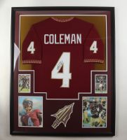 Keon Coleman Signed Custom Framed Jersey Display (JSA) at PristineAuction.com