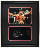 Mike Tyson Signed Boxing Glove Shadowbox Display (JSA & Tyson) at PristineAuction.com