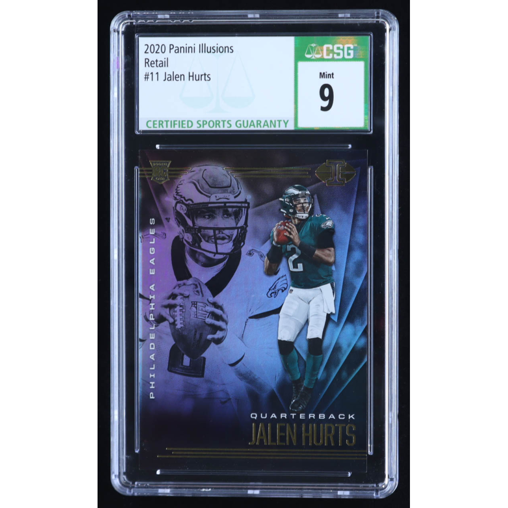 Jalen Hurts 2020 Panini Illusions Retail #11 RC (CSG 9) at PristineAuction.com