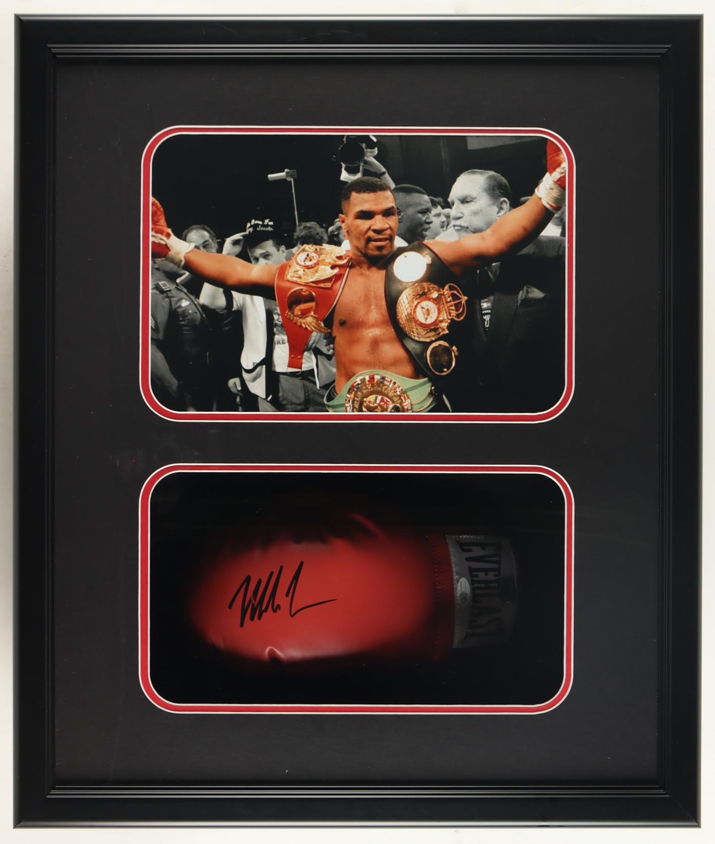 Mike Tyson Signed Boxing Glove Shadowbox Display (JSA & Tyson) at PristineAuction.com Mike Tyson Signed Boxing Glove Shadowbox Display (JSA & Tyson) at PristineAuction.com