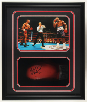 Mike Tyson Signed Boxing Glove Shadowbox Display (JSA & Tyson) at PristineAuction.com