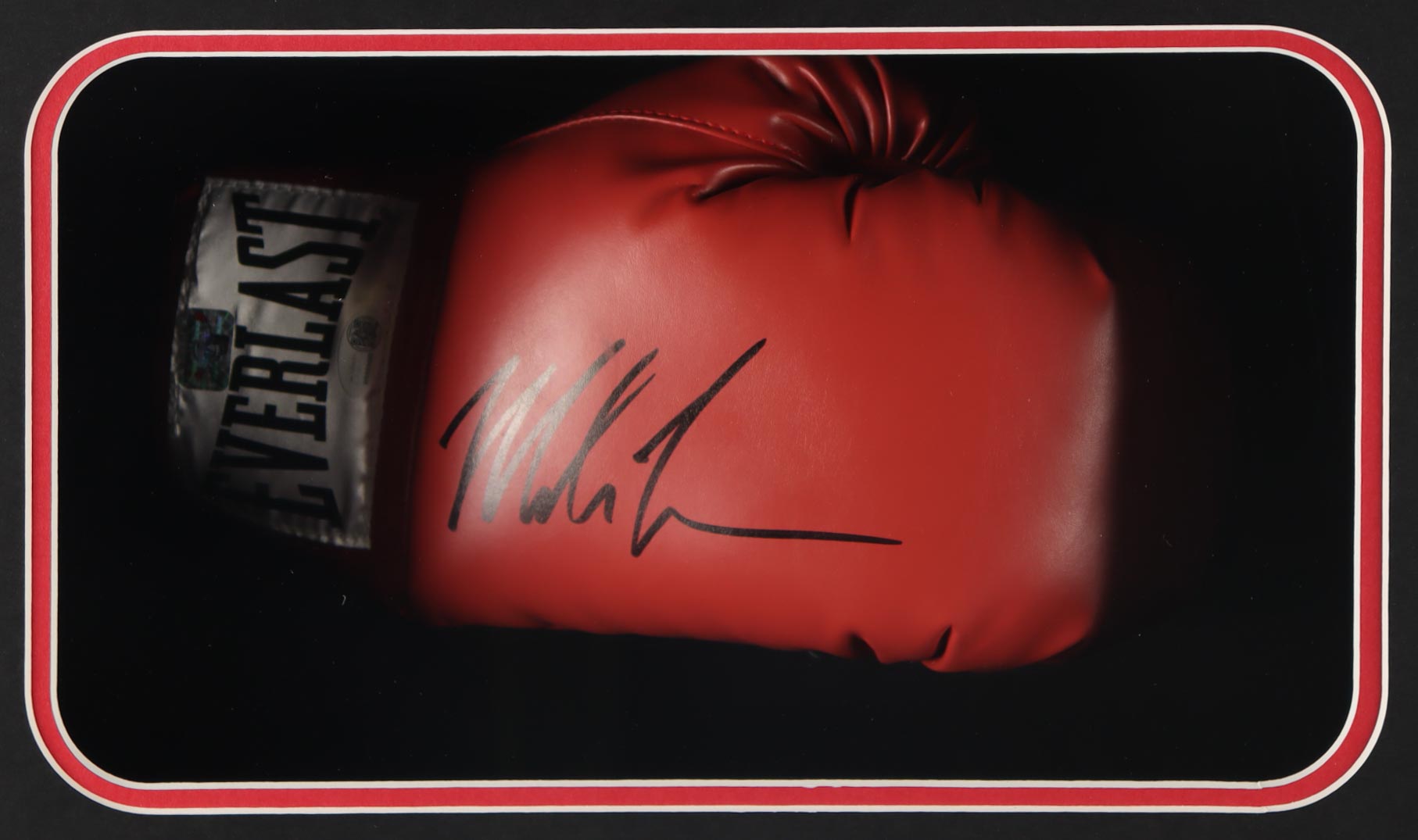 Mike Tyson Signed Boxing Glove Shadowbox Display (JSA & Tyson) at PristineAuction.com Mike Tyson Signed Boxing Glove Shadowbox Display (JSA & Tyson) at PristineAuction.com